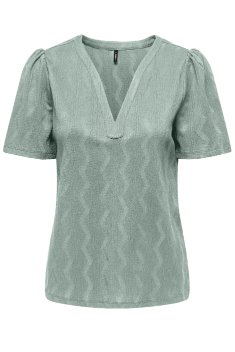 Only onldia s/s v-neck pleat top cs jrs